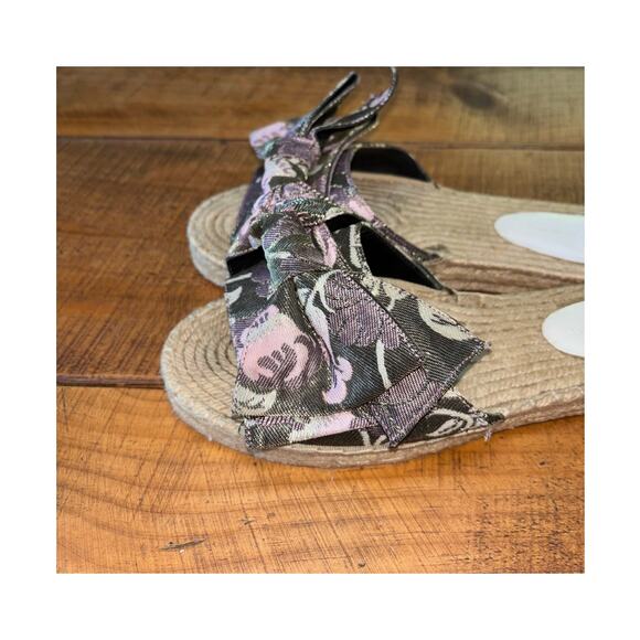 Womens Rebecca Minkoff Giana Espadrille‎ Bow Sandals Purple Slides Size 9M - Picture 11 of 13
